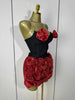 Rose black and red flower mini