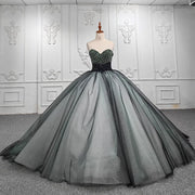 Luxury Black Green QuinceañeraDress