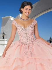 Sequined Lace Quinceañera Dress