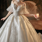 Elegant Satin Wedding Dress