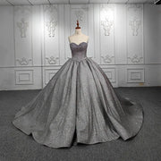 Strapless Court Train Quinceanera Dress