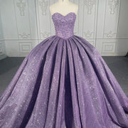 Purple Sequined Quinceanera Dress