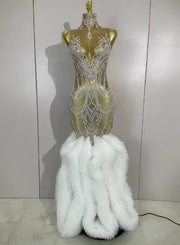 Tonya White Mermaid Gown