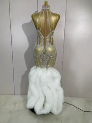 Tonya White Mermaid Gown