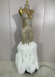 Tonya White Mermaid Gown