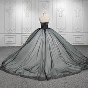 Luxury Black Green QuinceañeraDress