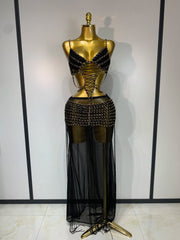 Envious Designs Tiarra sexy cutout see-through two-piece set for birthday and nightclub party styling