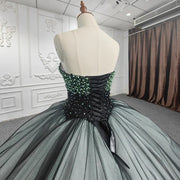 Luxury Black Green QuinceañeraDress