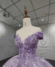 Lilac Lavender Princess Quinceanera Dress