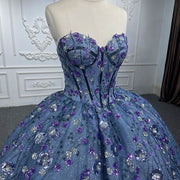 Blue Surprise Novelty Quinceañera Dress