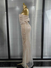 Yvonne Strapless Sequin Beaded Mermaid Bodycon Gown