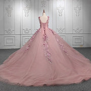 Flower Sleeveless Princess Quinceañera Dress