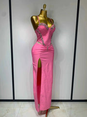 Women Sexy Backless Bodycon Sleeveless Bandage Dress Elegant Prom Gown Club Evening Party Luxury Birthday Wedding Guest Dresses