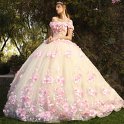 Graceful Flowers Quinceañera Dress