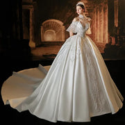 Elegant Satin Wedding Dress