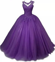 Bomaris Sheer Neck Quinceañera Ball Gown