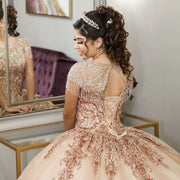 Stunning Beaded Tassel Quinceanera Dress with Keyhole Back