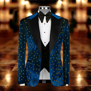 Elegant Beading Tuxedos Men Suits Peaked Lapel 3 Pieces