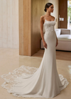 Luxury Sleeveless Mermaid Bridal Gown in Lace & Satin