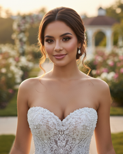 Luxury Pearls Beading Wedding Dress