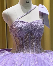 Exquisite Purple Quinceañera Ball Gown