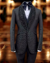 Crystals Beaded Men's Suits Tuxedos Shawl Lapel 3 pieces set (Jacket, Vest & Pants)