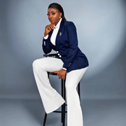 Women's Simple Slim Fit Pants & Suits Set