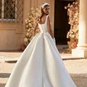 Sleeveless A-Line Court Train Wedding Dress 2024