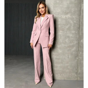 Classic Pink Women's Suits 2-Piece Set