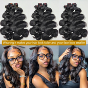 15A Raw Hair Bundles – Double Drawn 100% Human Hair Body Wave Extensions
