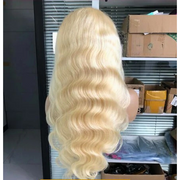 613 blonde body wave human hair wig – 13x4 HD transparent lace front pre-plucked wig with natural hairline and soft wavy texture