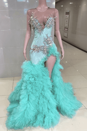 Jacqueline Green Sparkly Beads Sequin Diamond Prom Dress