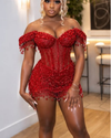 Off Shoulder Beaded Birthday Dress