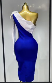 Jana One-Shoulder Bow Bandage Dress