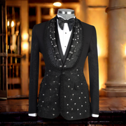 Luxurious Jewelry Ornament Tuxedos Men Suits 3 Pieces