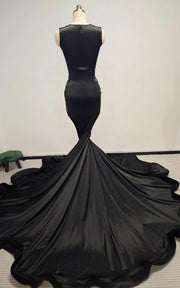 Luxury prom dress featuring intricate beadwork and mermaid silhouette