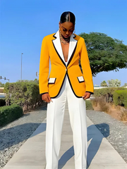 Classic Orange Women's Suit and Pants