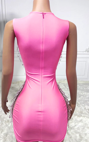 Sheer mesh crystal party dress – sexy sparkly water drop rhinestone bodycon dress for women night club and party wear