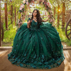 Elegant Emerald Green Quinceanera Dress Ball Gown