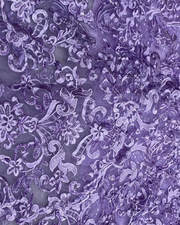 Lilac glitter quinceañera ball gown with layered ruffles and sparkling tulle.