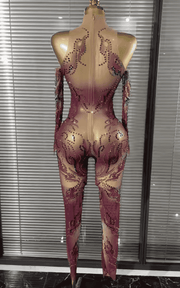 Laura Sexy Sheer Mesh Bodycon Jumpsuit