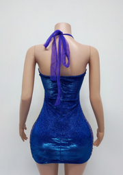 Gingee sparkly rhinestones mesh see through short birthday dress for women party night out