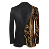 Men’s luxury sequin suit and matching pants with shimmering finish for party or stage wear