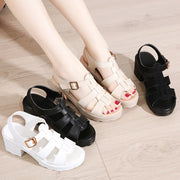 Summer new women's chunky sandals trend casual all-match large size high-heeled sandals