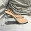 Women Pumps Sandals PVC Jelly Slippers Open Toe High Heels