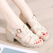 Summer new women's chunky sandals trend casual all-match large size high-heeled sandals