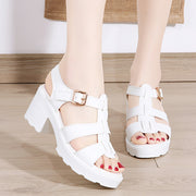 Summer new women's chunky sandals trend casual all-match large size high-heeled sandals