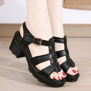 Summer new women's chunky sandals trend casual all-match large size high-heeled sandals