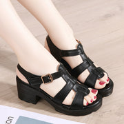 Summer new women's chunky sandals trend casual all-match large size high-heeled sandals