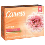 Caress Bar Soap Daily Silk 8 Bars, 30 oz